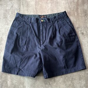 Vintage Tommy Hilfiger Golf Pleated Shorts Men’s 34 Crest Navy Blue